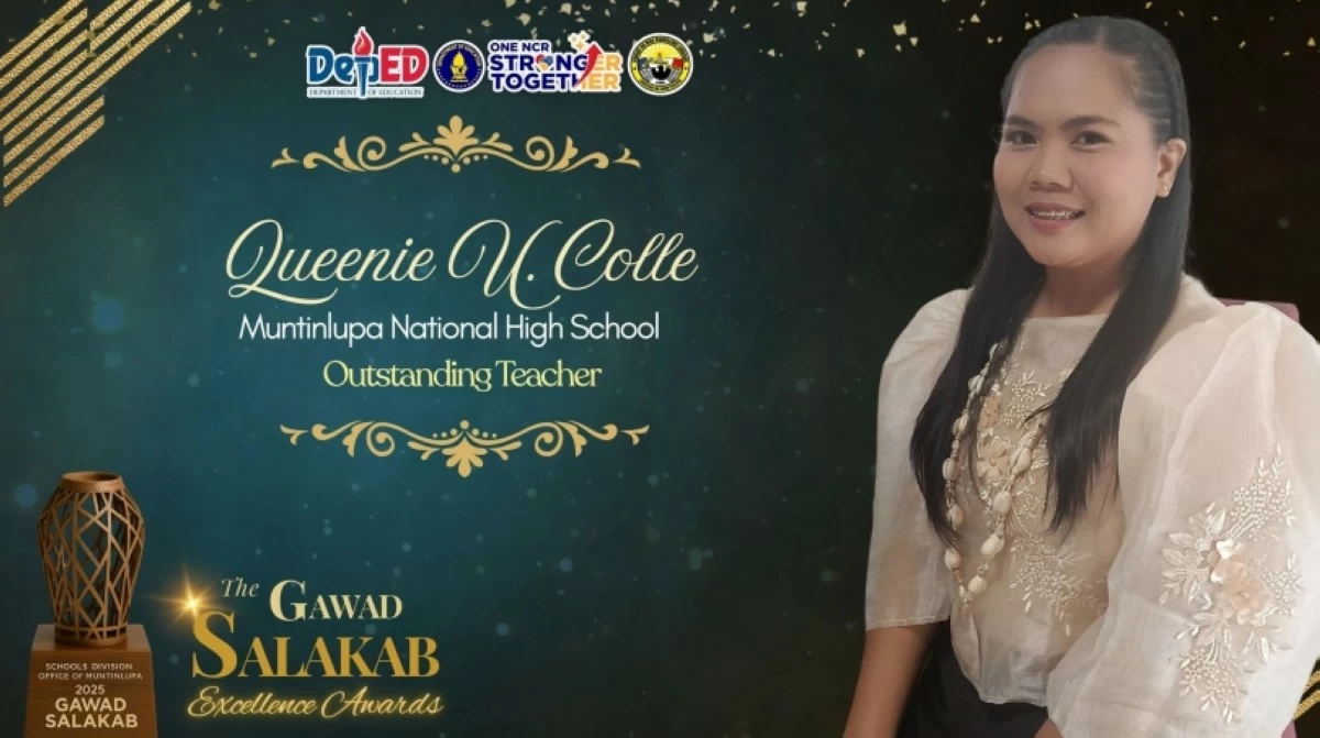 1st Gawad Salakab Excellence Awards winner (Photo from Muntinlupa SDO on Facebook)