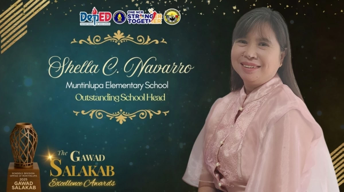 1st Gawad Salakab Excellence Awards winner (Photo from Muntinlupa SDO on Facebook)