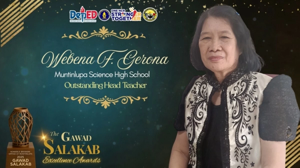 1st Gawad Salakab Excellence Awards winner (Photo from Muntinlupa SDO on Facebook)