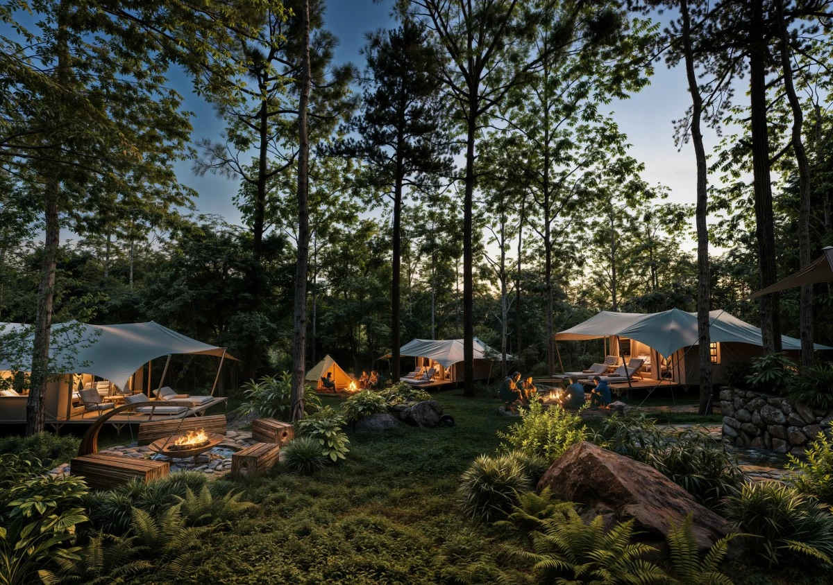 The camping grounds at Lauan Ridges