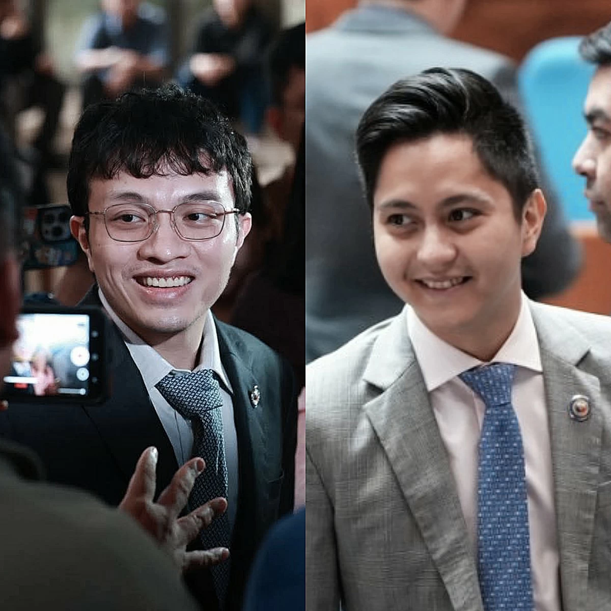 Cavite 4th district Rep. Francisco "Kiko" Barzaga (left), Ilocos Norte 1st district Rep. Sandro Marcos (Facebook)