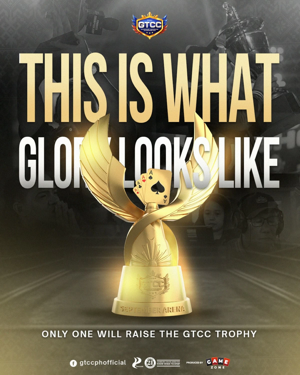 The winning trophy to be raised by the champion
