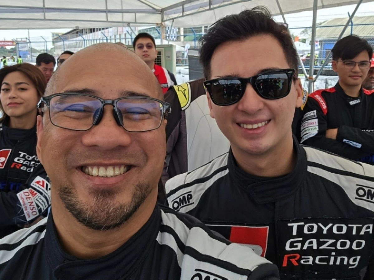 With one of the fastest youngsters in the country, Inigo Anton, during Race Weekend 1's opening ceremonies.