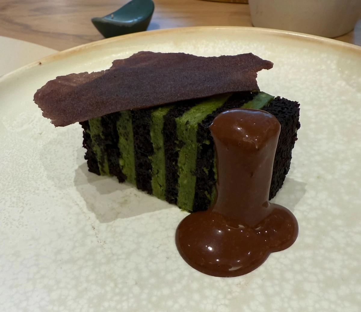 Matcha and Dark Chocolate Cake