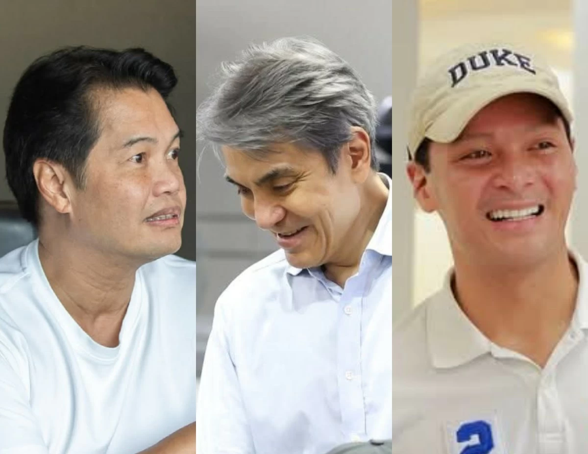 From left to right: Bacolod City lone district Rep. Albee Benitez, Navotas City lone district Rep. Toby Tiangco, and Cebu 5th district Rep. Duke Frasco (Facebook)