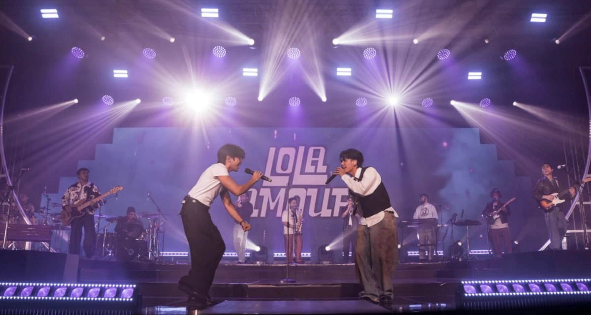 Lola Amour performs during the launch of their sophomore album 'Love On Loop' in Makati City.