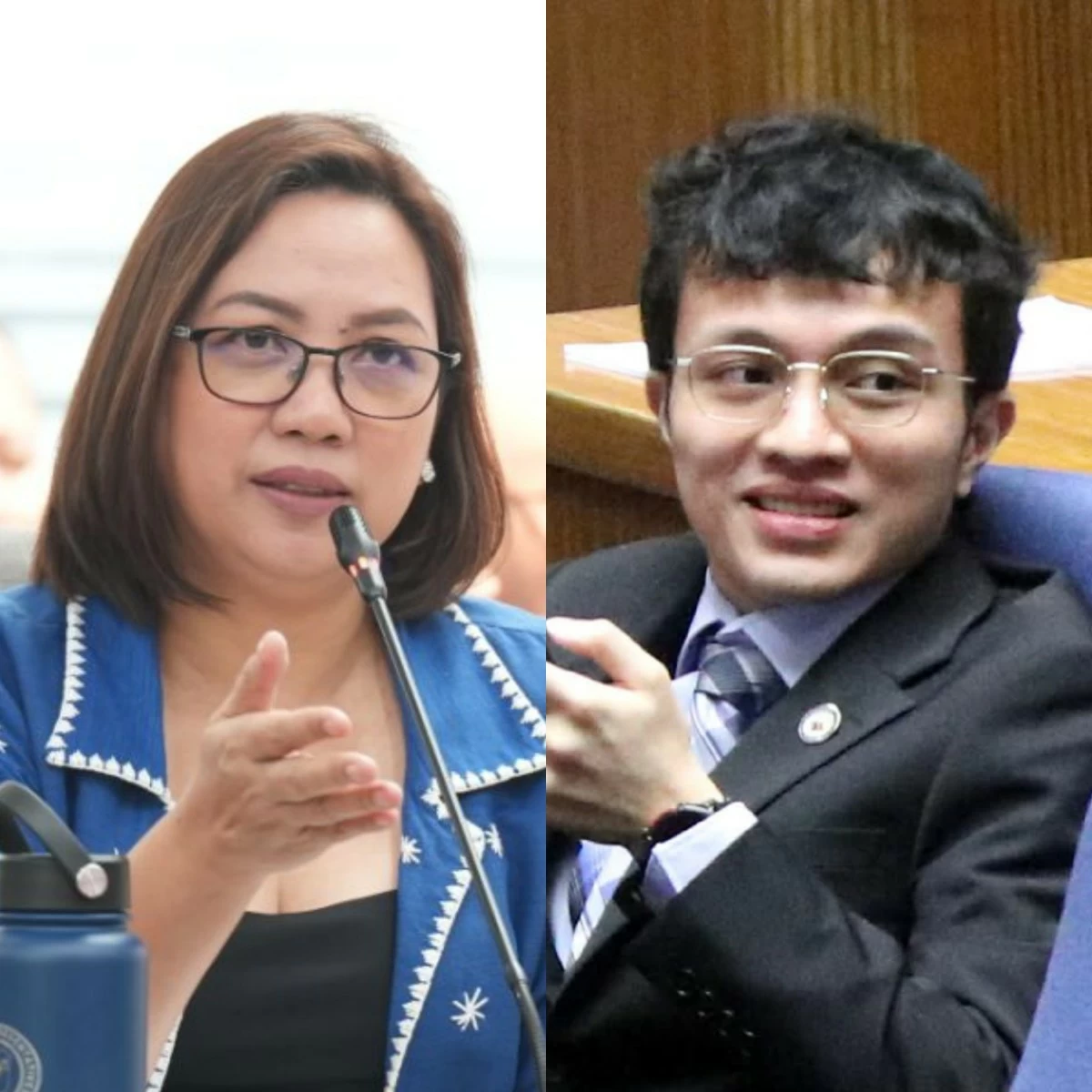 Iloilo 1st district Rep. Janette Garin (left), Cavite 4th district Rep. Francisco "Kiko" Barzaga (PPAB, MANILA BULLETIN)