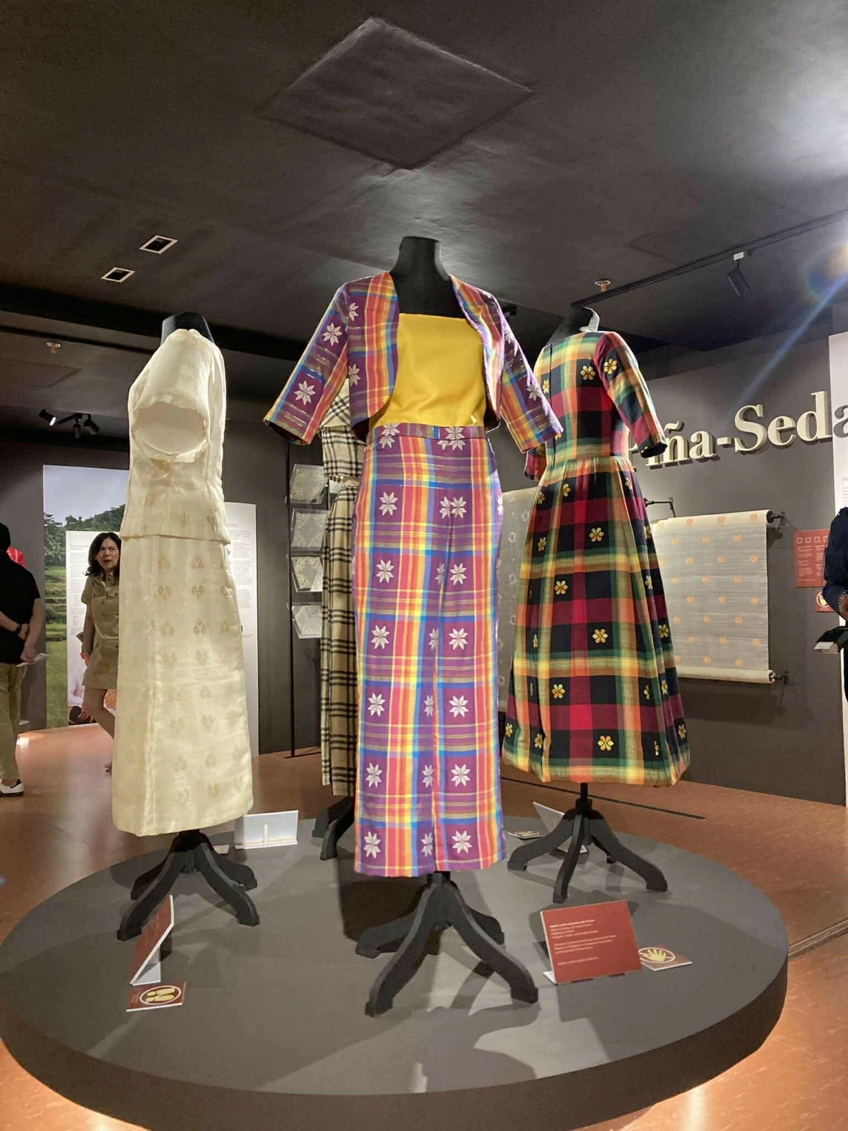 DRESS TO IMPRESS Outfits made using local fabrics on display at the National Museum of the Philippines San Jose de Buenavista.