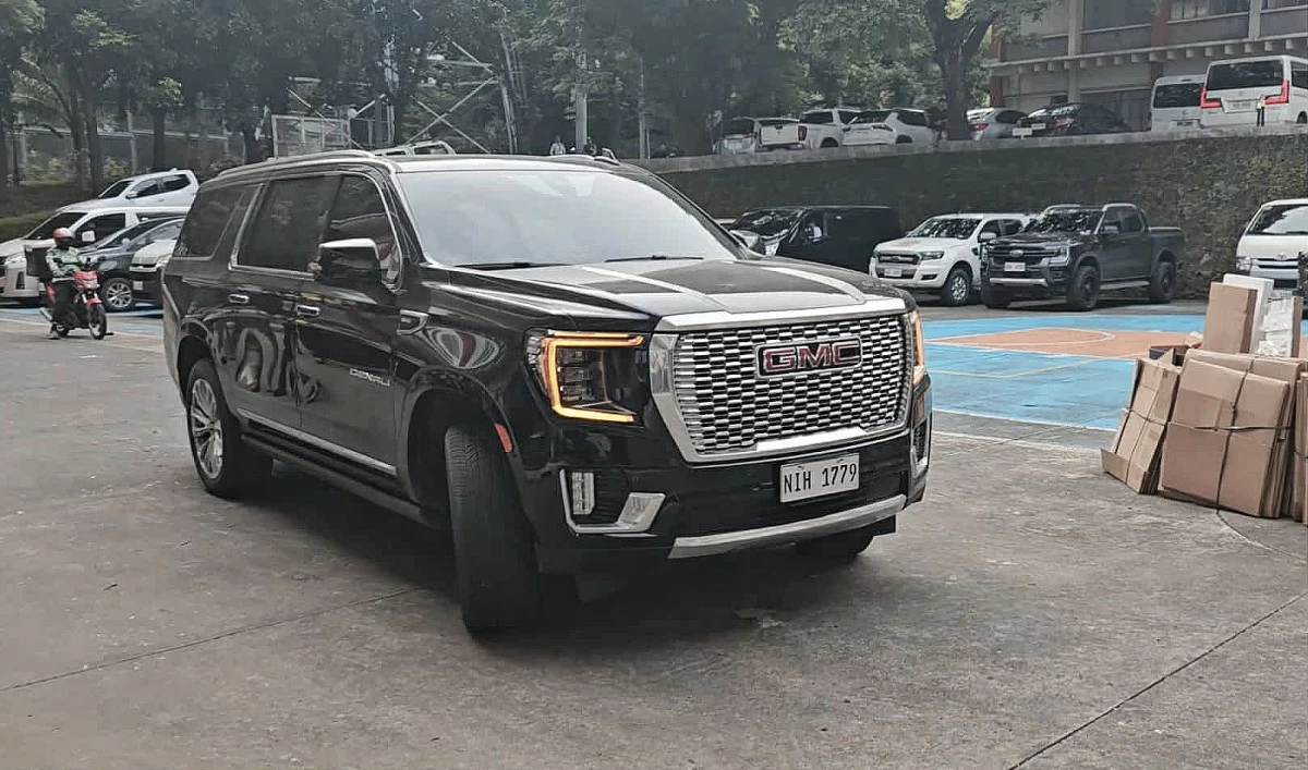 The GMC Yukon Denali that Brice Ericson Hernandez turned over to the ICI (Ellson Quismorio/ MANILA BULLETIN)