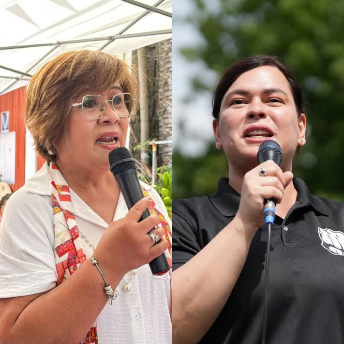 Mamamayang Liberal (ML) Party-list Rep. Leila de Lima (left), Vice President Sara Duterte (Facebook)