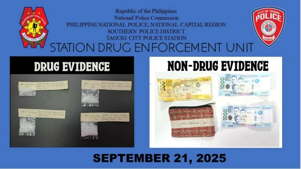 The shabu seized from the suspect in Taguig (Photo from Taguig police / SPD)