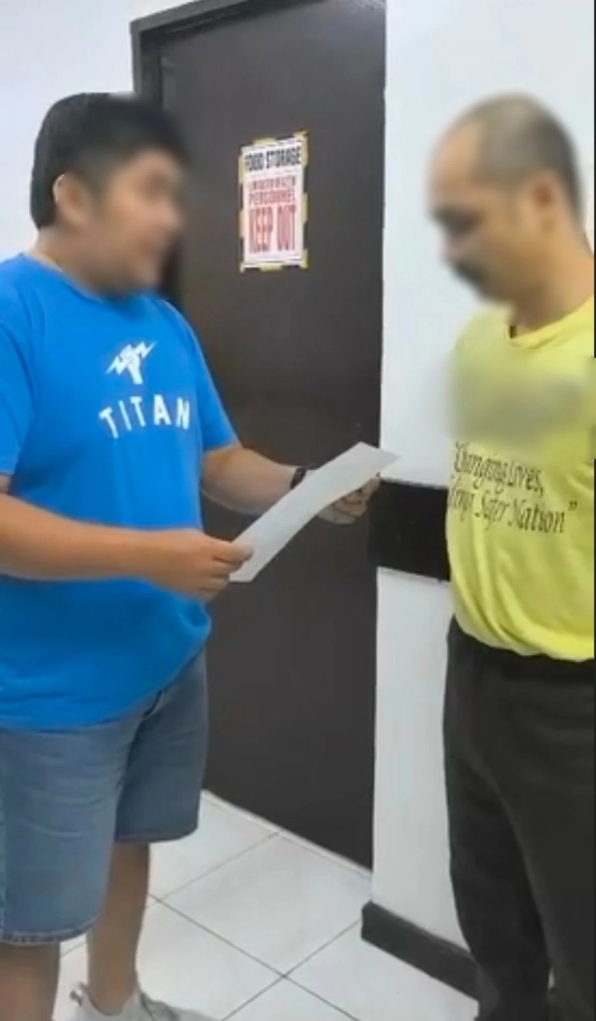 The arrested murder suspect (Photo from Las Pinas City Police)