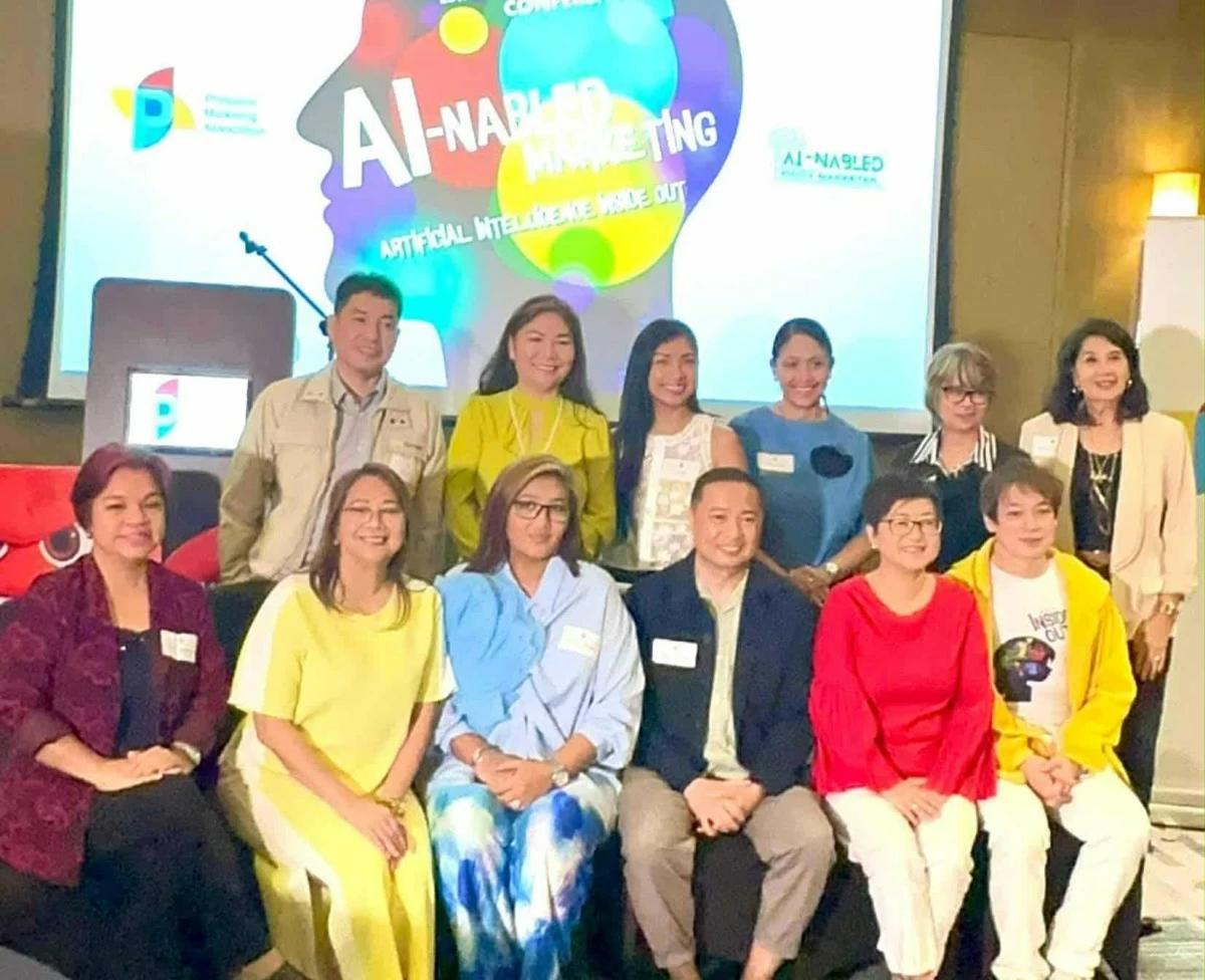 Standing From Left to Right: Mr. Manny Rodil, PMA Board Secretary, President Lite Xpress International Inc., Ms. Myra Miranda, PMA Director for Gov’t and Consumer Affairs, President, Got It All Marketing Corporation, Ms. Cha Diaz, PMA Treasurer, Co-Founder and Marketing Director, Artisano Studio, Ms. Jelo Reyes, PMA Director PR and Corp Comm., Consultant, Business Development and Marketing, Philippine Business Coalition for Women Empowerment, Ms. Yayu Javier, PMA Former President, NMC Adviser, President and COO, Avanza Inc., Ms. Gwen Albarracin, PMA Former President, NMC Adviser, President and CEO, Center for Pop Music Phils., Seated from Left to Right: Ms. Mitch Ballesteros, Sales, Marketing and Exhibit NMC, Chief Marketing Officer, Ex-Link Management and Marketing, Ms. Cristy L. Oreta, PMA President, President and CEO, e-Management for Business and Marketing Services, Ms. Faye Arellano-Martinez, PMA EVP and NMC Director-in-Charge, President and CEO, AQAdvertising Inc., Mr. Lucien C. Dy Tioco, Over-all Chairman, NMC, Executive Vice President, Philstar Media Group, Ms. Joanna Mojica, Program Chair NMC, President, Amplif AI Media Services, Mr. Vince Reyes, Production Chair NMC, Managing Director, Executive Decisions