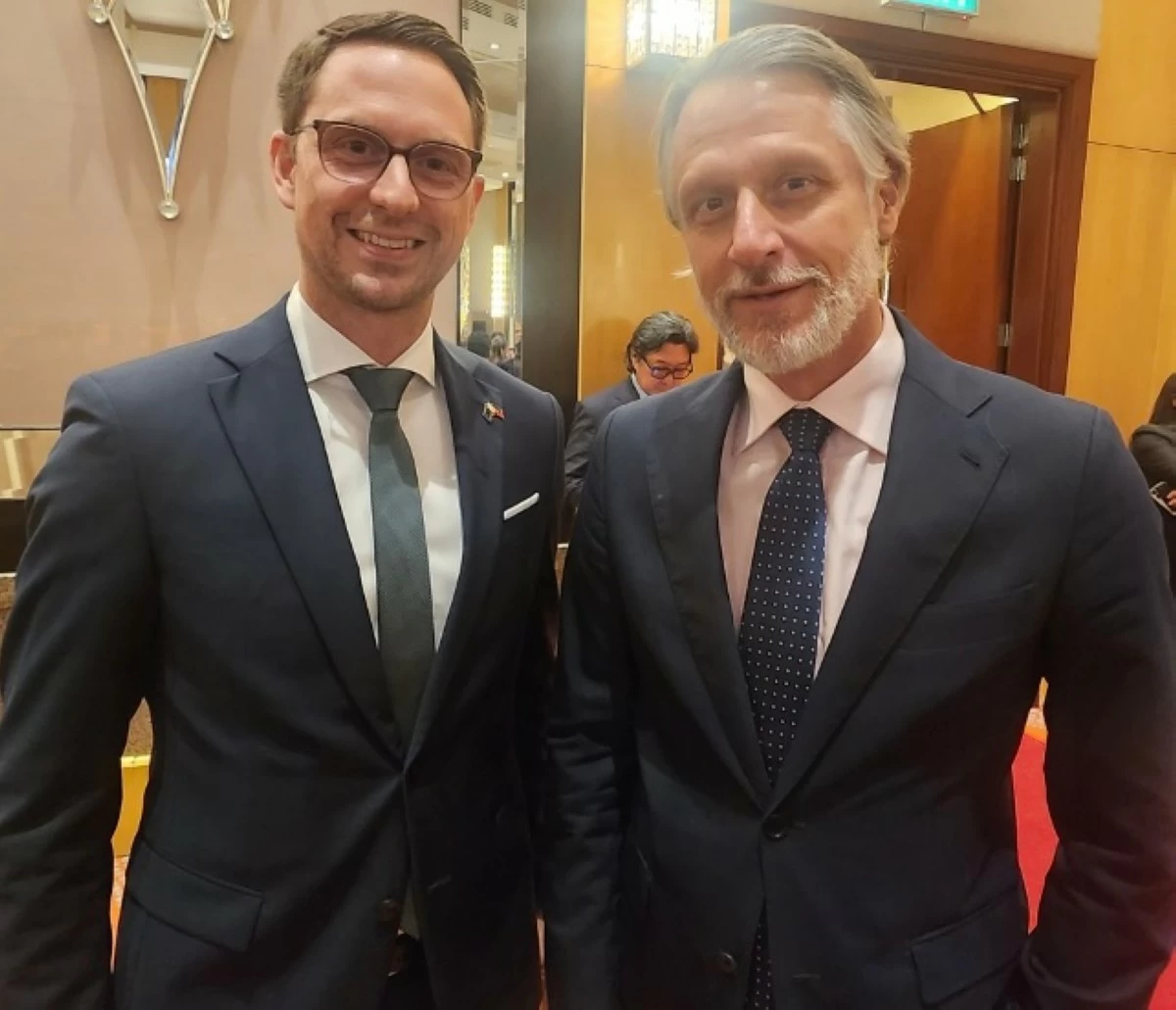 ECCP Executive Director Florian Gottein  with Embassy of Germany First Secretary Alexander Thielitz