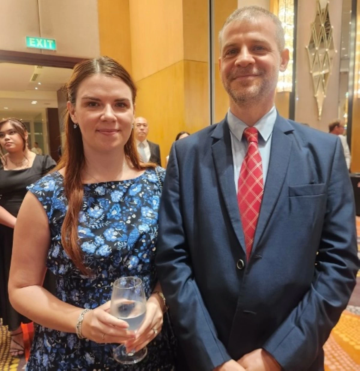 Embassy of Hungary  Ambassador Dr. Titanilla Tóth  and Consul Balázs Rátkai