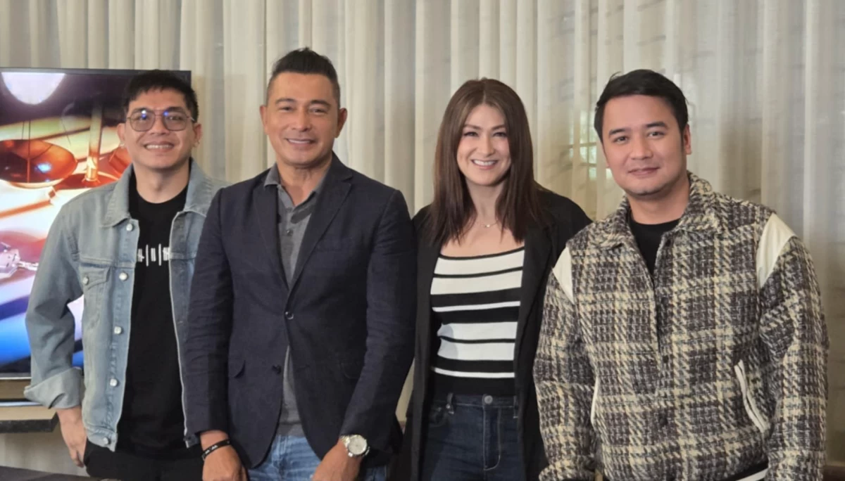 Director and cast of 'Selda Tres' (from left): GB Sampedro, Cesar Montano, Carla Abellana, and JM De Guzman
