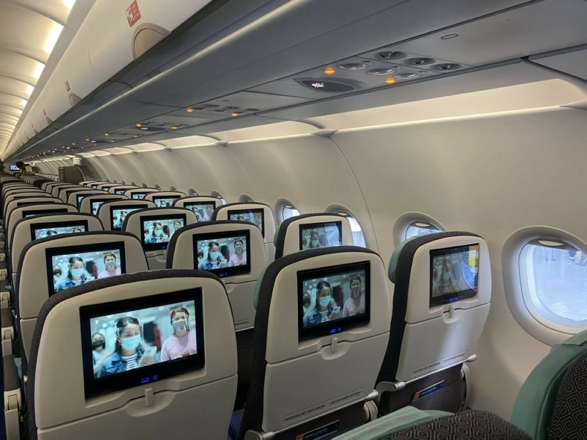A new look for a better ride. PAL showcases its retrofitted A321ceo, which features new amenities like personal entertainment screens for all passengers and locally-made seats.