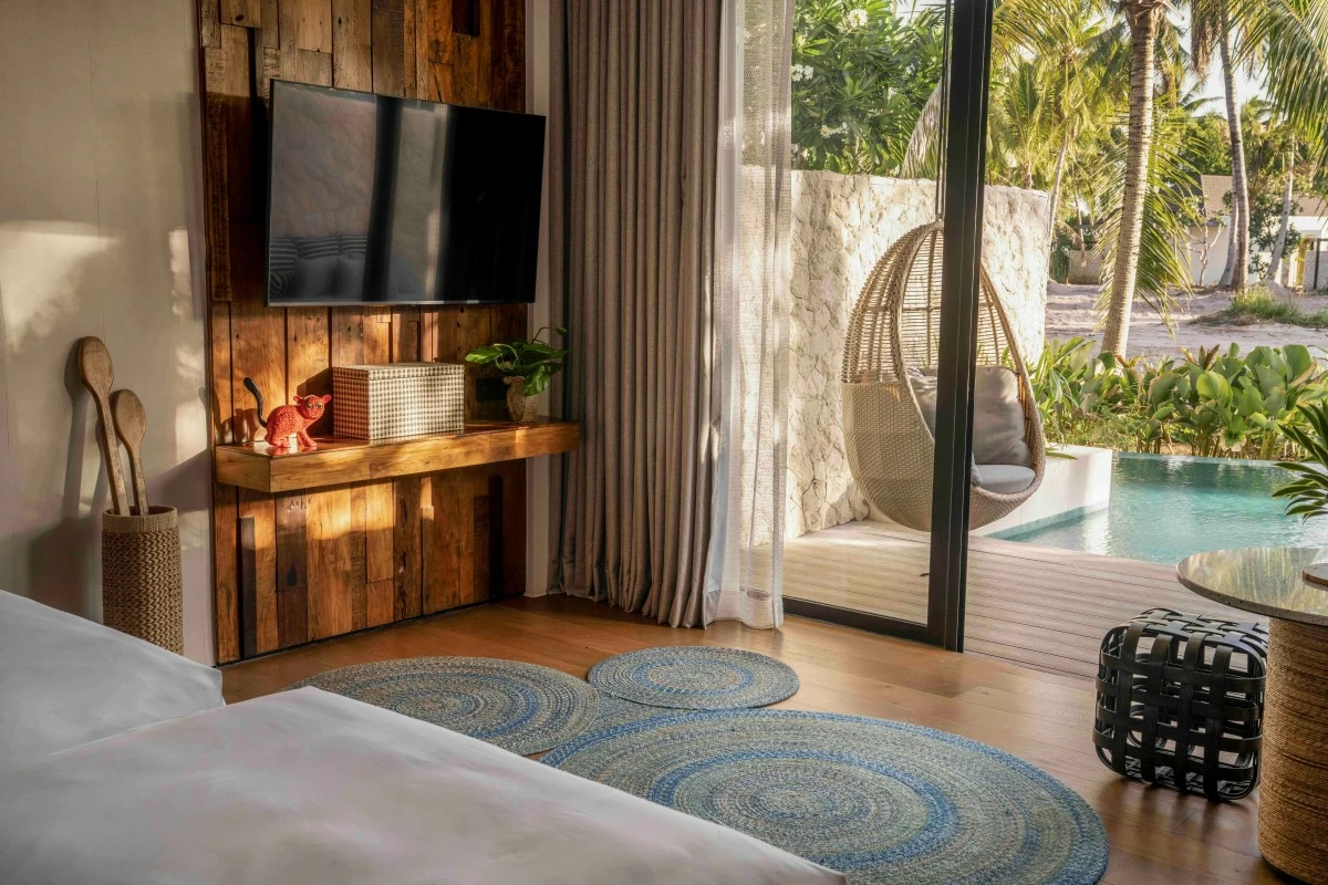 PRIVATE PLUNGE One of the room options at the resort comes with its own private pool for a more exclusive stay.