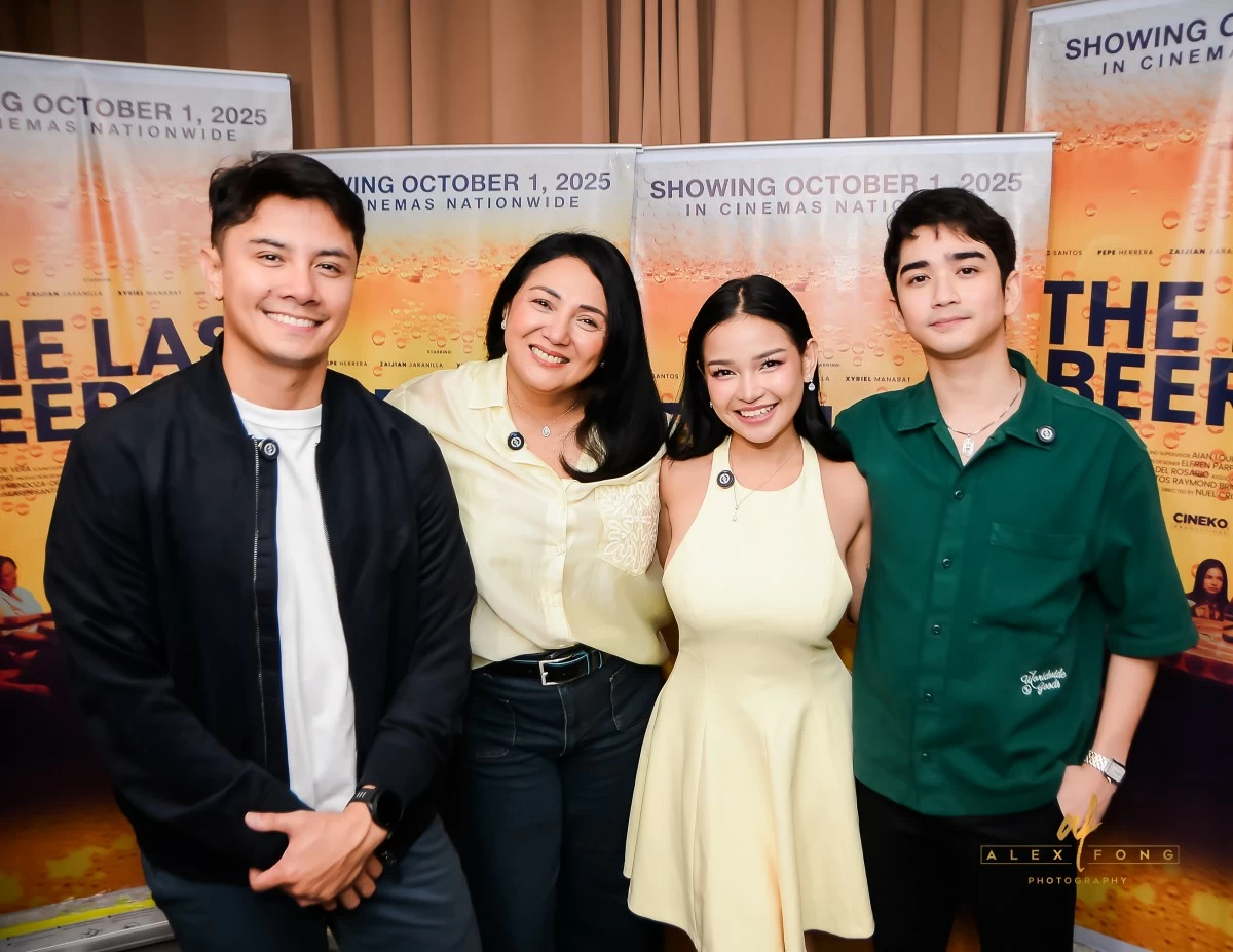 The cast of 'The Last BeerGin.' From left: JC Santos, Cherry Pie Picache, Xyriel Manabat, and Zaijian Jaranilla.