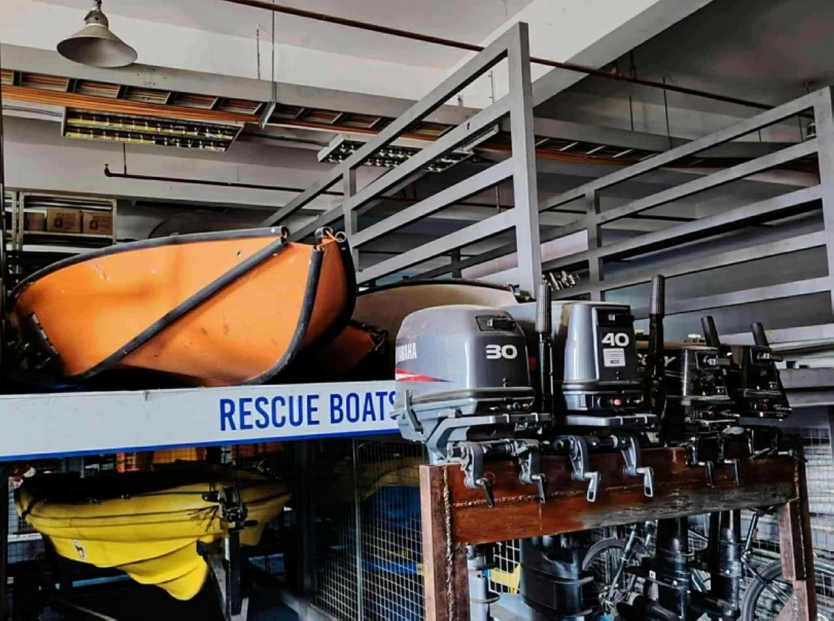 Rescue boats of the Muntinlupa City Department of Disaster Resilience and Management (Photo from MCDDRM Facebook account) 
