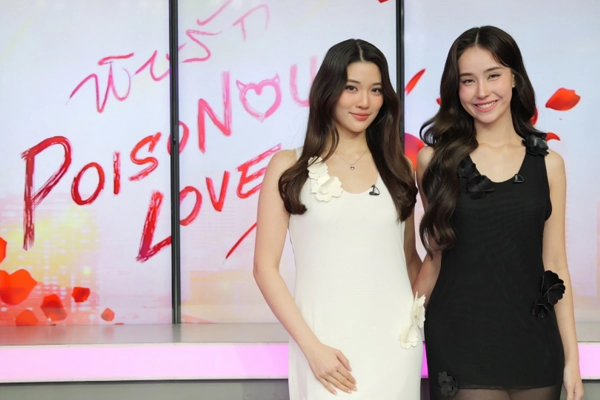 Thai GL drama "Poisonous Love" stars Ginny Natnicha Prateepnatsri (leff) and Jayna Angelina Stevens (North Star Entertainment/CDM) 