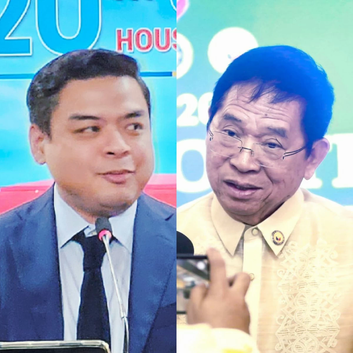 Bicol Saro Party-list Rep. Terry Ridon (left), CIBAC Party-list Rep. Eddie Villanueva (MANILA BULLETIN, Facebook)