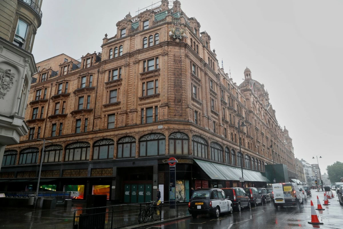A general view of Harrods department store in London, July 1, 2020. (AP Photo/Alastair Grant, File)
