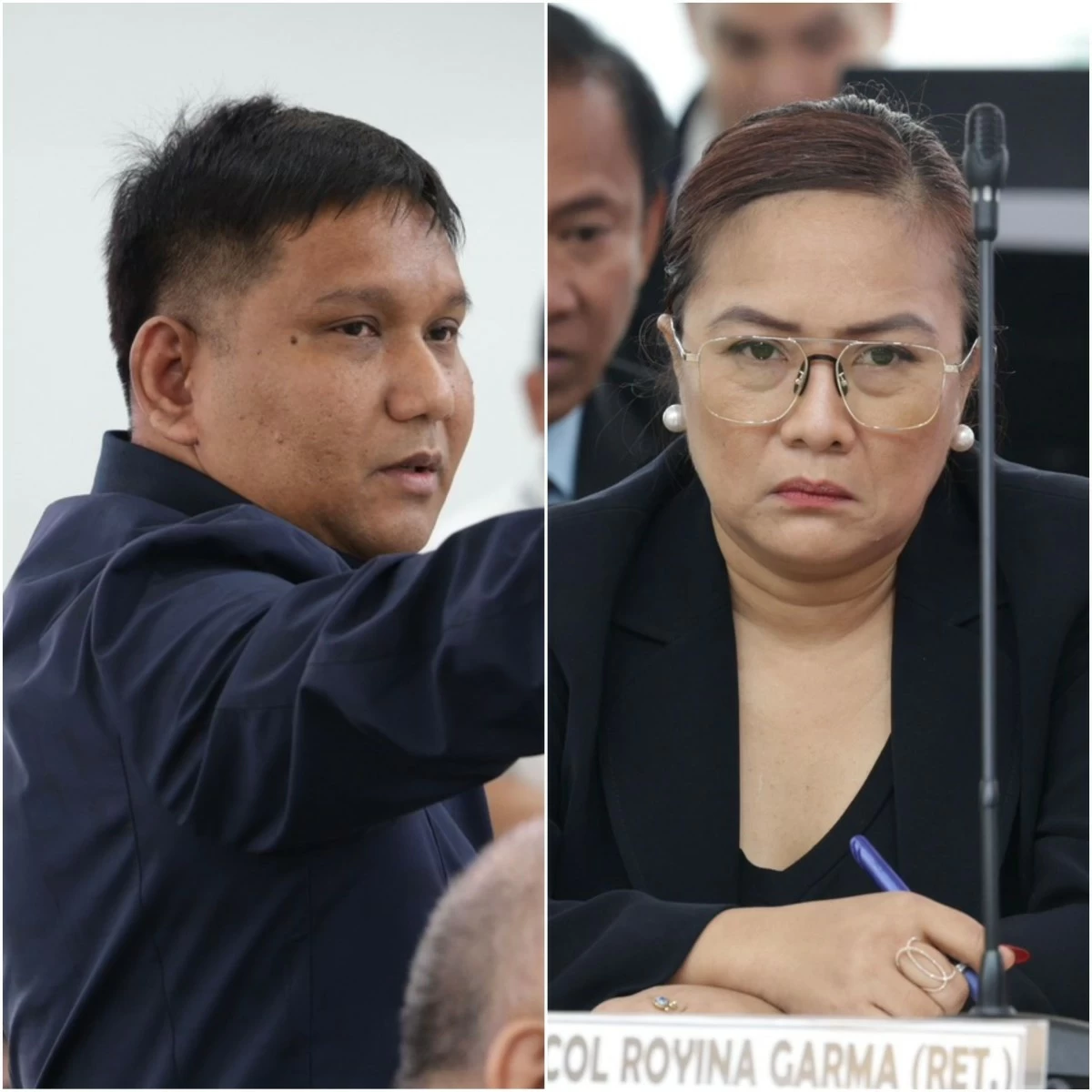 Police Lt. Col. Santie Fuentes Mendoza (left), Royina Garma (Speaker’s office)