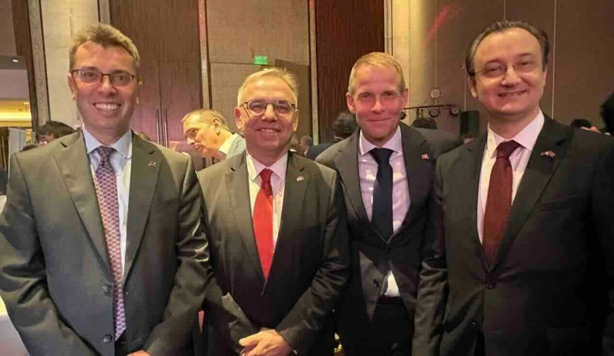 Ambassador Mariomassimo Santoro of the Embassy of the European Union, Ambassador Nicolas Brühl of the Embassy of Switzerland, Ambassador Christian Halaas Lyster of the Embassy of Norway, and Ambassador Niyazi Evren Akyol of the Embassy of Turkiye

