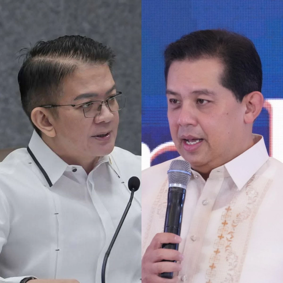 Senator Francis "Chiz" Escudero (left), Leyte 1st district Rep. Martin Romualdez (Facebook, PPAB)