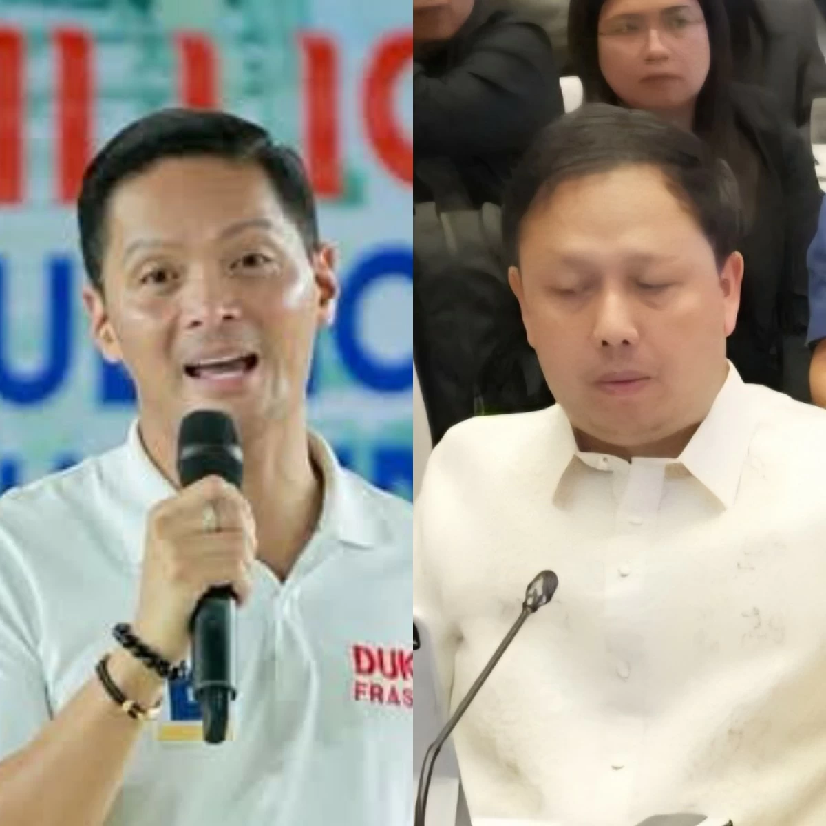Cebu 5th district Rep. Vincent Franco "Duke" Frasco (left), former Ako Bicol Party-list Rep. Zaldy Co (Facebook, PPAB)