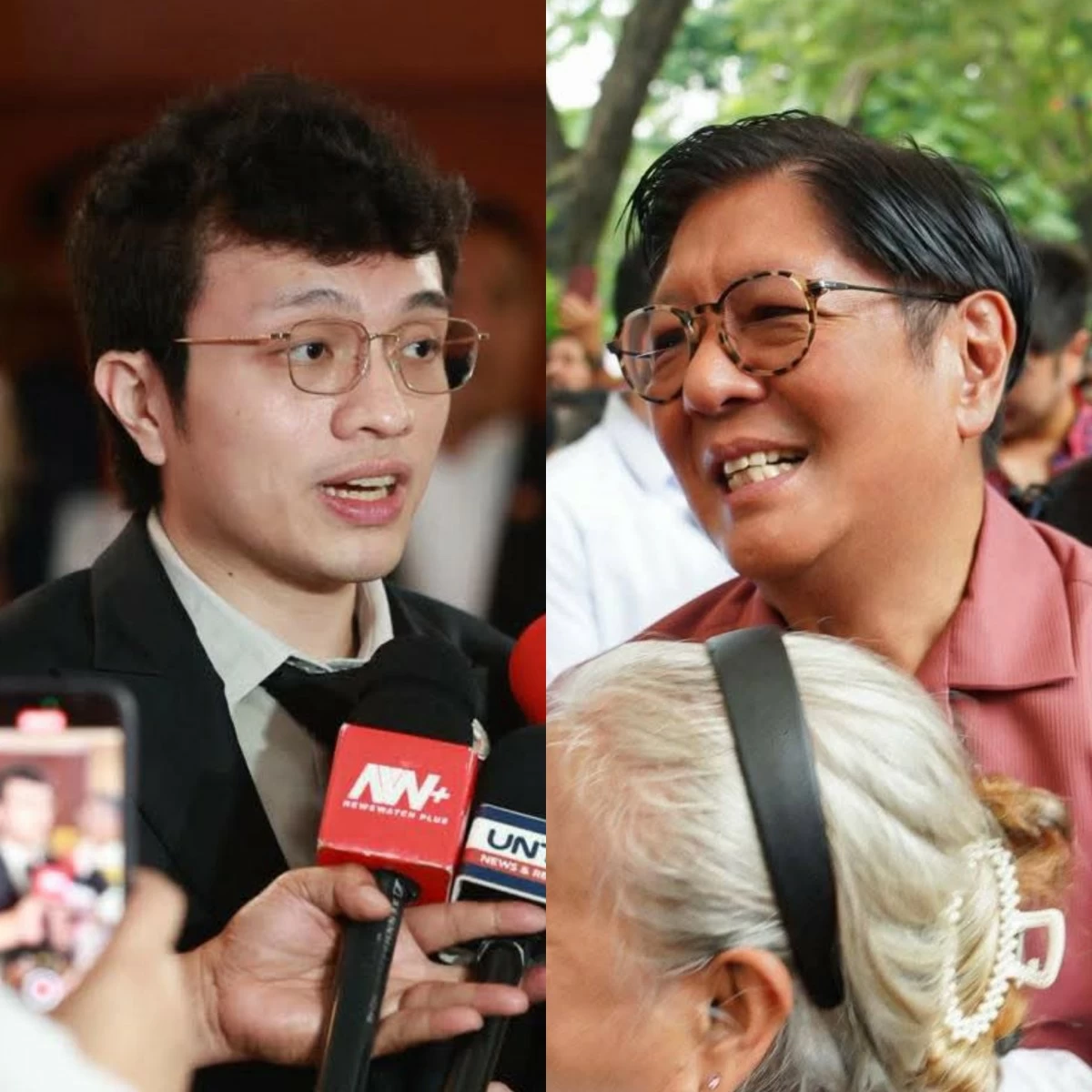 Cavite 4th district Rep. Francisco "Kiko" Barzaga (left), President Ferdinand "Bongbong" Marcos Jr. (Facebook)