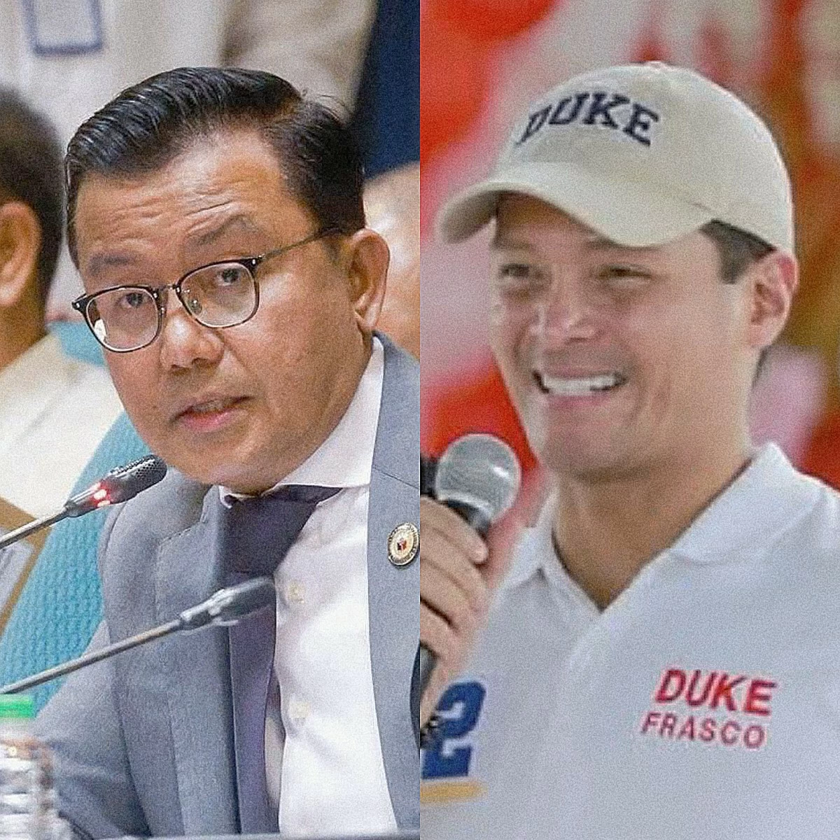 Ako Bicol Party-list Rep. Alfredo Garbin Jr. (left), Cebu 5th district Rep. Duke Frasco (Facebook)