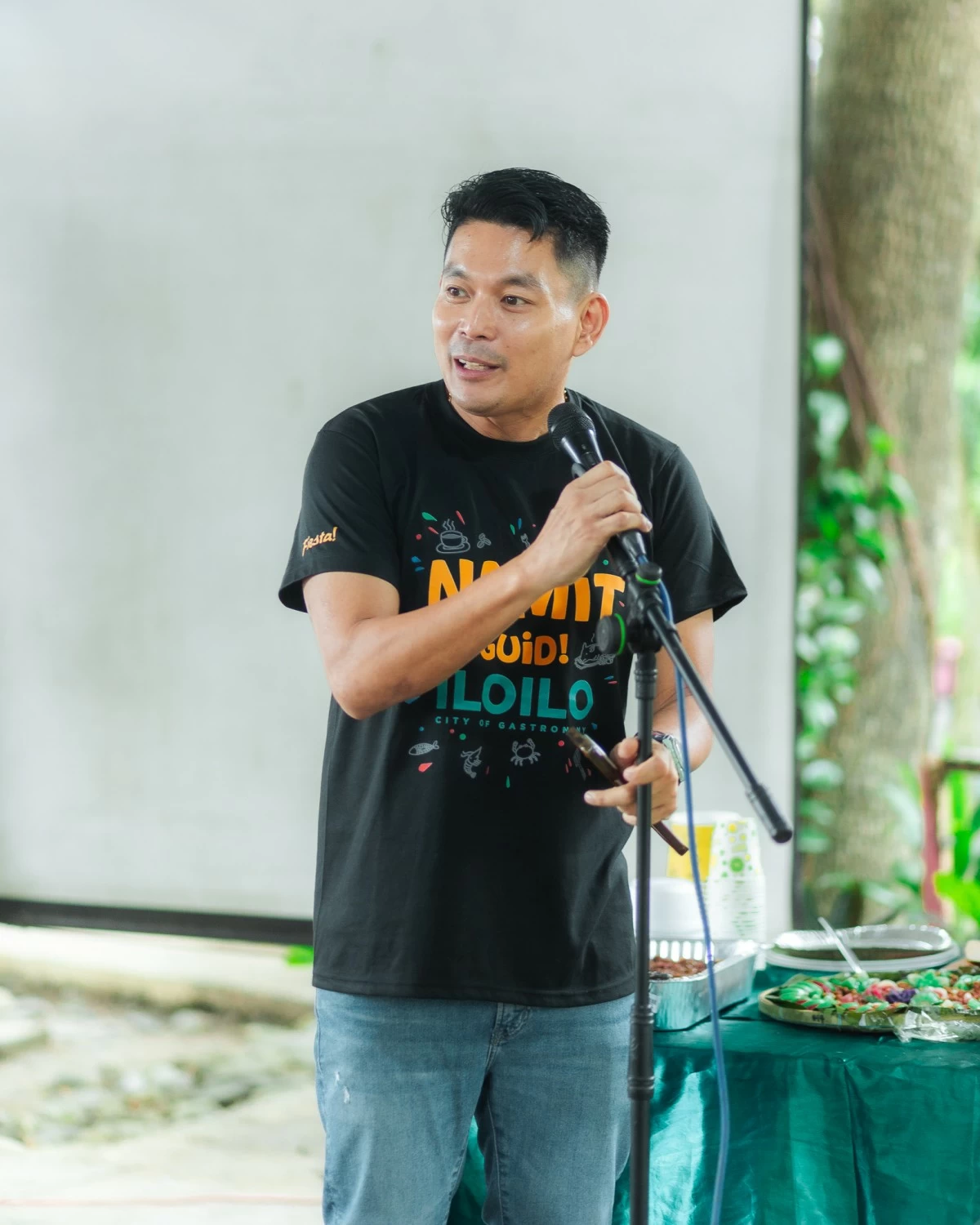 Chef Cidj Jalandoni led the urban garden tour