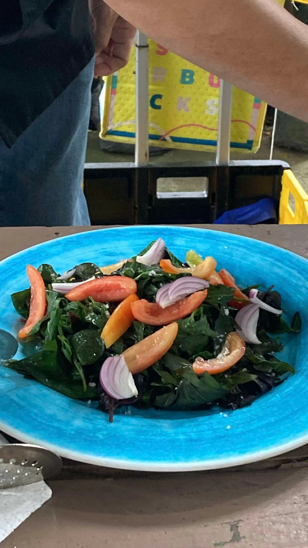 STRAIGHT TO THE KITCHEN Chef CG Jalandoni prepares a dish using vegetables from the Uswag Agri-Nursery.