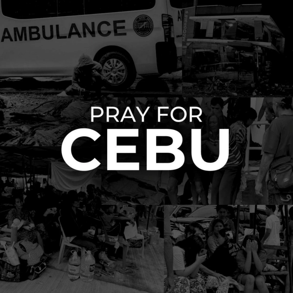 Pray for Cebu (Photo from Mayor Ruffy Biazon's Facebook account) 