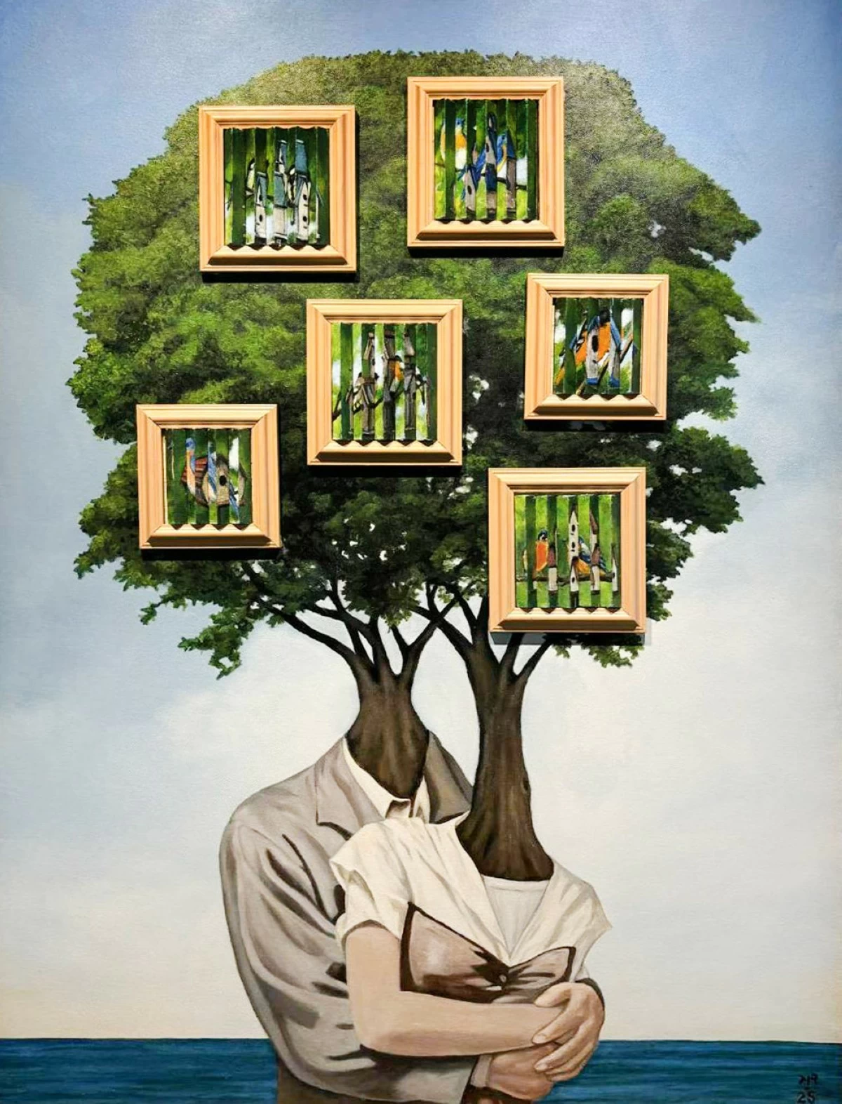 'SANCTUARY' acrylic on wood and canvas, 48x36 inches, 2025