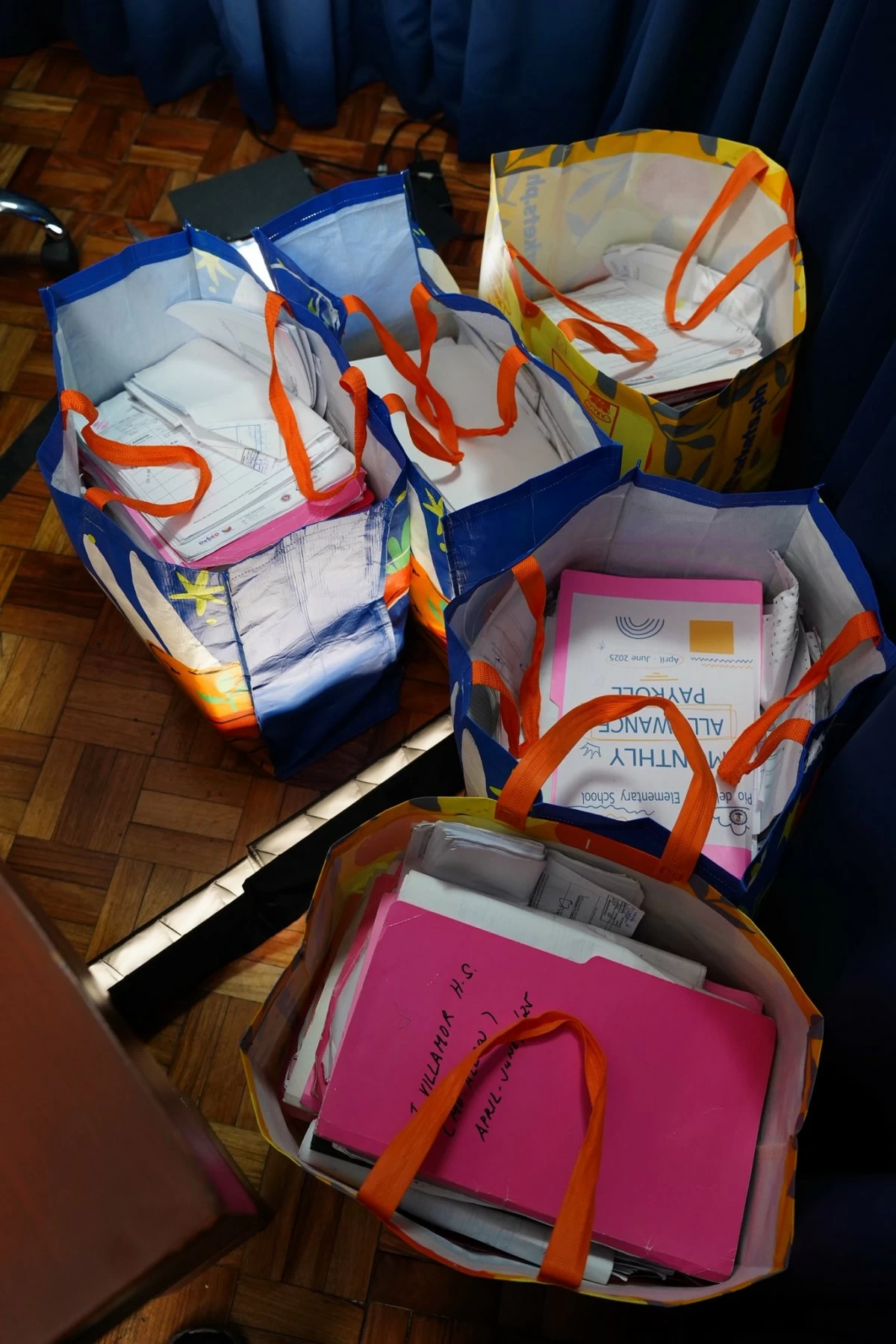 The signed documents authorizing the payout (Photo courtesy of the Manila Public Information Office)