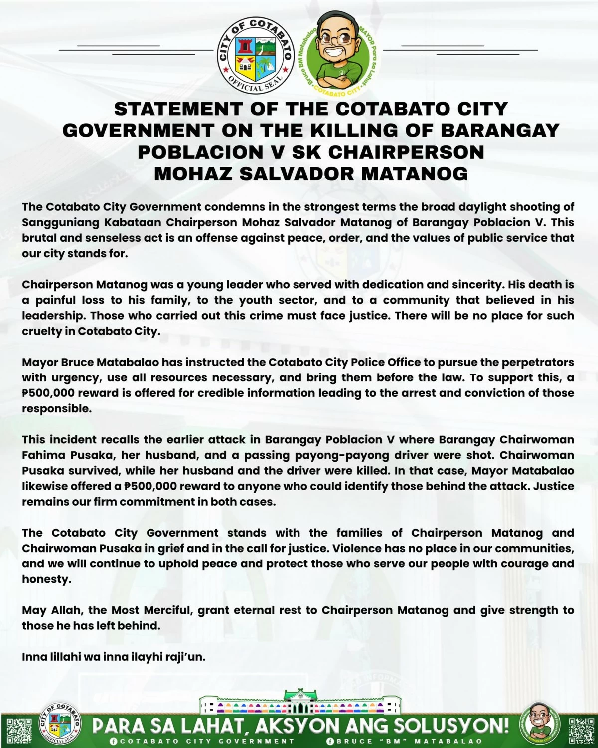 Gunman of Cotabato City SK chair identified