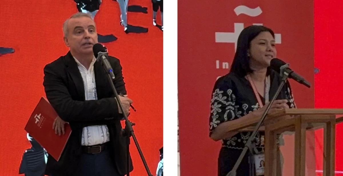 Gestor cultural José María Fons Guardiola of Instituto Cervantes de Manila; Rhea Kristine Cy, Head of the Tourism Promotions Division of  Intramuros Administration