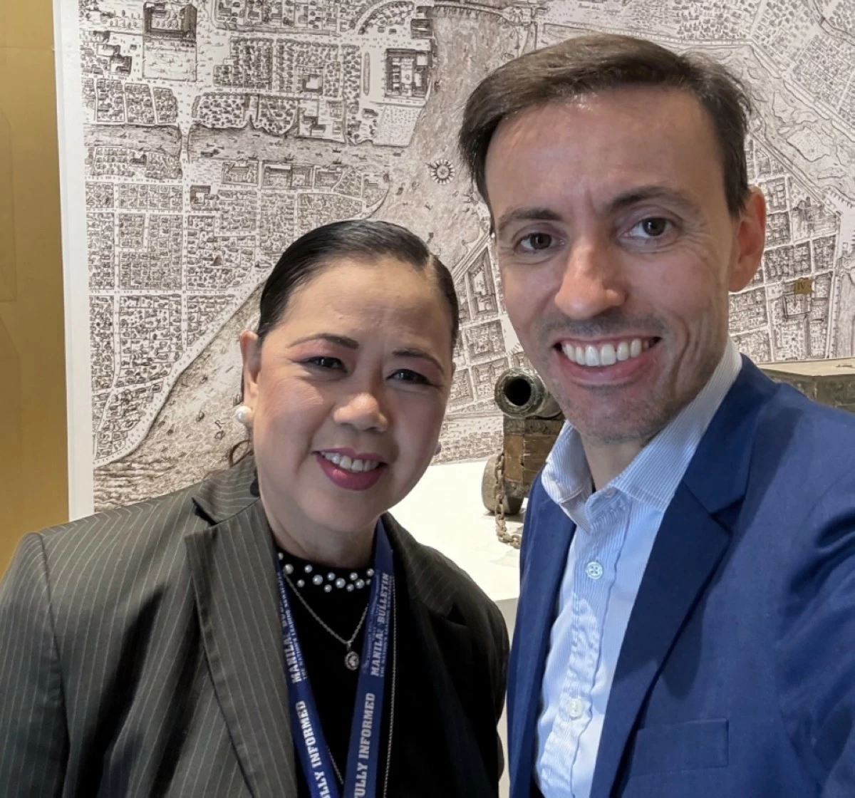 Manila Bulletin’s Badette Cunanan with Counsellor Gerson Cruz Gimenez of Brazil Embassy