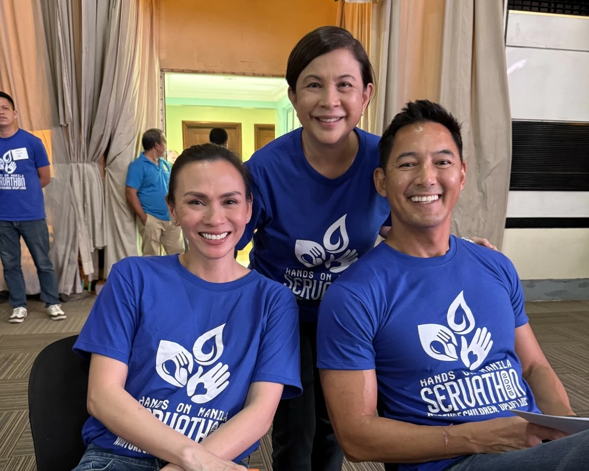 Hands On Manila president Gianna Montinola with Issa Litton and Marc Nelson