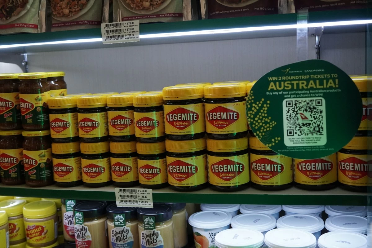 A vibrant Taste of Australia display at Landmark Supermarket in Makati, Ayala Malls Manila Bay, Trinoma, BGC, Alabang, and Nuvali, highlights premium Aussie brands