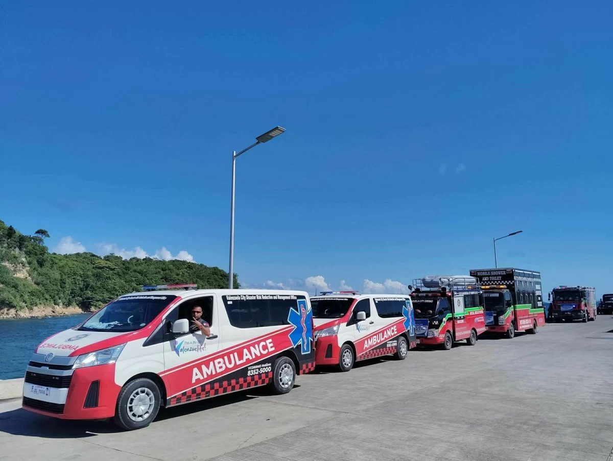 The city deployed two ambulances, a fire truck, a disaster response truck, and a special rescue vehicle to support recovery efforts in Cebu(Photo from VCDRRMO)