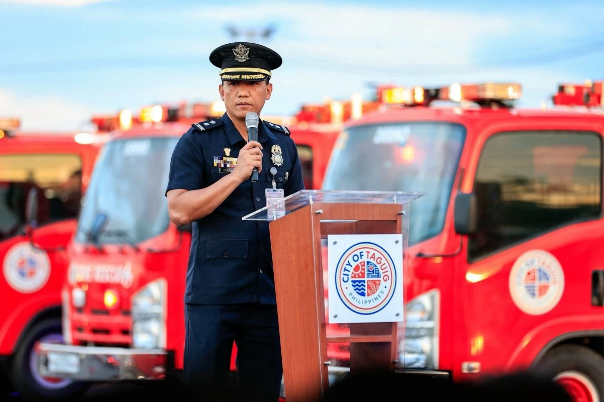The new fire trucks turned over by the Taguig City government (Photo from the Taguig City government) 