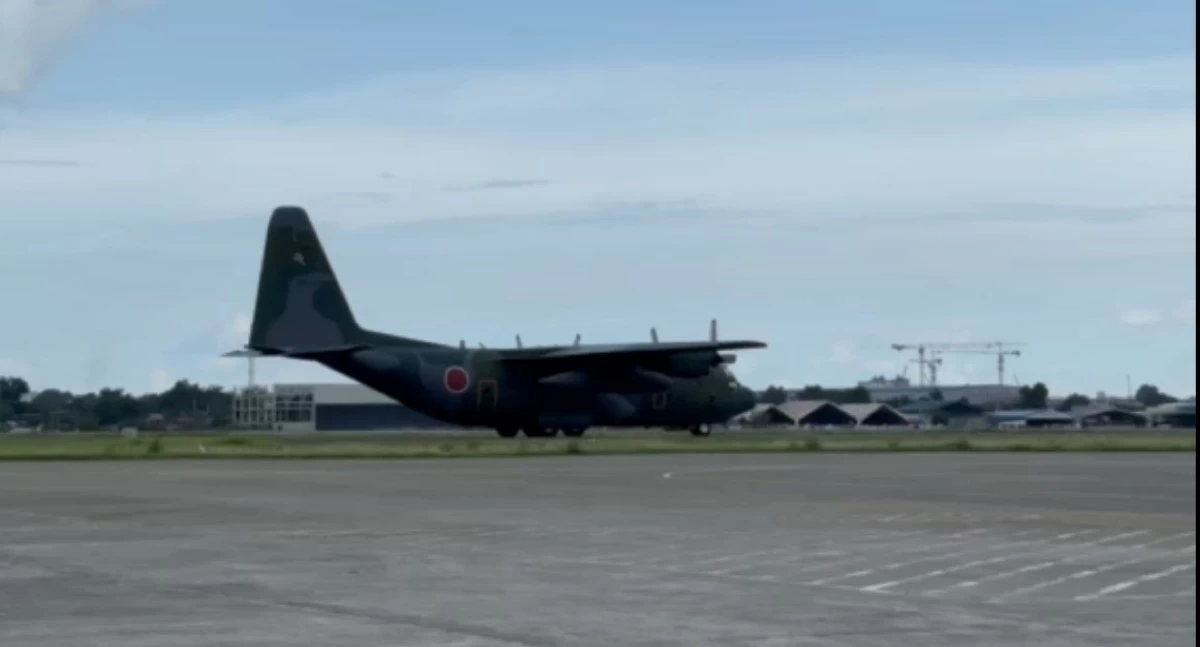 A Japan Air Self-Defense Force (JASDF) C-130 aircraft arrives at Brigadier General Benito N. Ebuen Air Base in Lapu-Lapu City, Cebu on October 7, 2025 for the Doshin-Bayanihan 2025, a bilateral humanitarian assistance and disaster relief (HADR) exercise with the Philippine Air Force (PAF). Doshin- Bayanihan is the first joint military training exercise by the Philippines and Japan under the newly promulgated Reciprocal Access Agreement (RAA). (Photo courtesy of PAF)