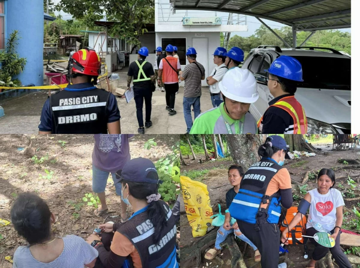Pasig City officials and personnel during the turnover of P1 million in financial assistance to Bogo City, received by Mayor Maria Cielo Martinez. (Photos from Pasig PIO)