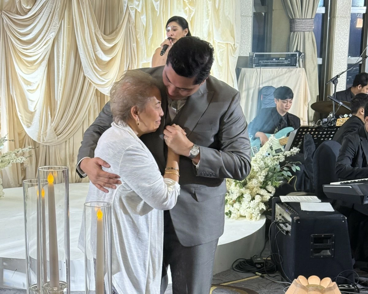 Gian with his mother