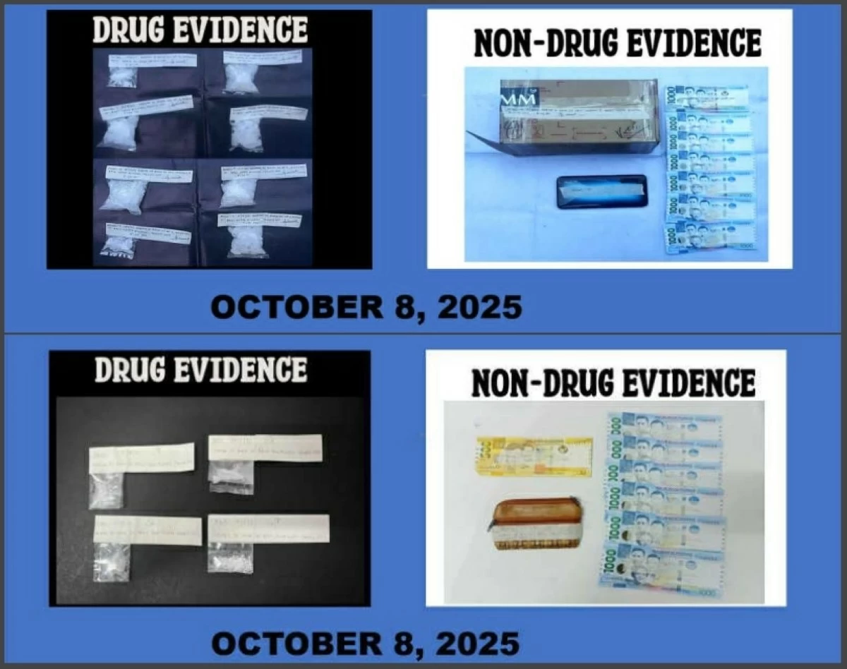 The shabu seized by the Taguig police (Photos from Taguig police / SPD)