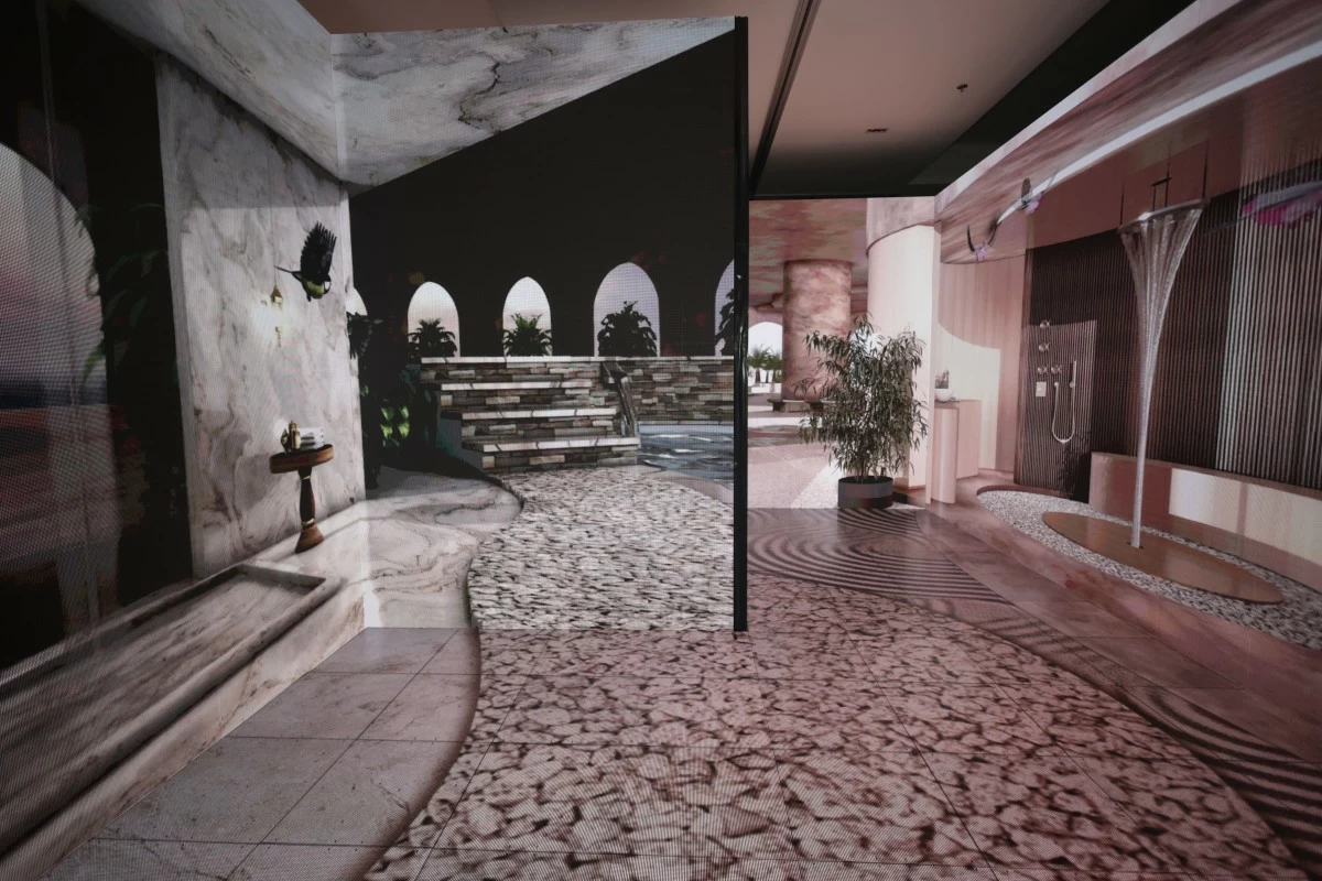 Guests explored the brand’s latest LifeSpa innovations, Aquahalo and Serenity Sky , through an immersive, interactive showcase of light and water.